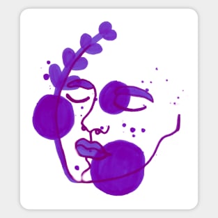 Purple Face Sticker